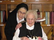 Sister Irmina 102 bday with Sister Denise.jpg